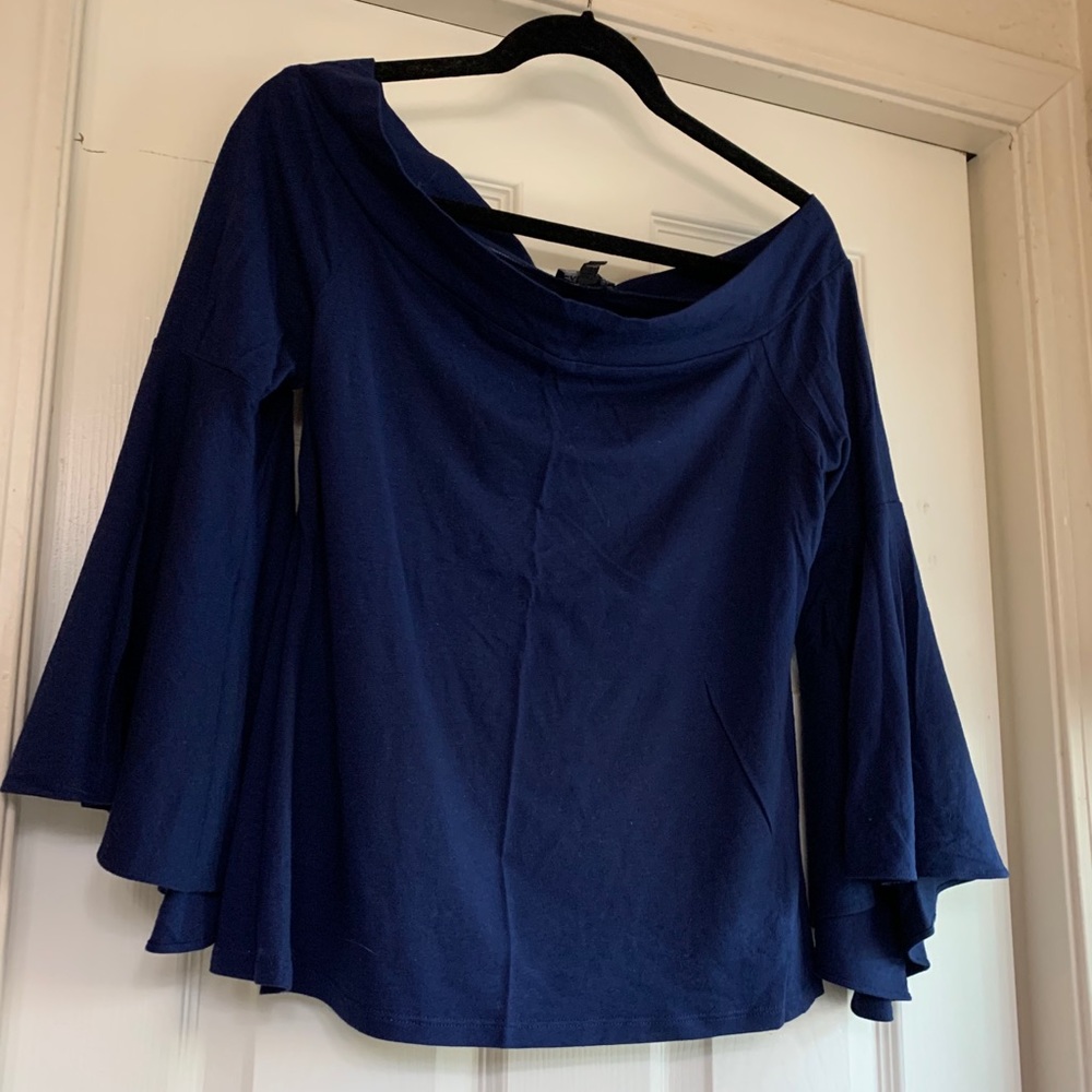 Express off the shoulder flowy sleeve top